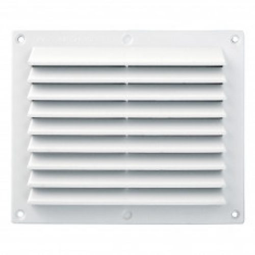 Grille ventilation rectangulaire PVC anti-pluie 175x146mm