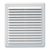 Grille ventilation rectangulaire PVC anti-pluie 204x230mm