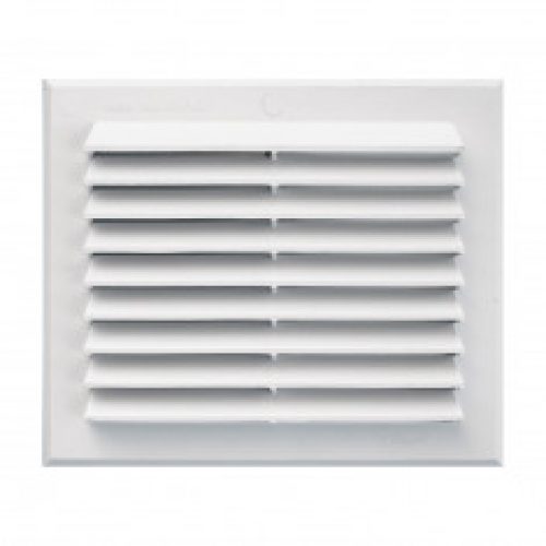 Grille ventilation rectangulaire PVC blanc à clipser