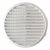 Grille ventilation ronde PVC blanc avec ressorts + moustiquaire