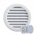 Grille ventilation ronde PVC blanc + fermeture et moustiquaire – A encastrer