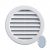 Grille ventilation ronde PVC blanc + moustiquaire – A encastrer