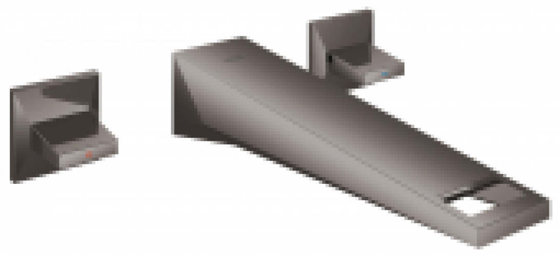 GROHE Allure Brilliant – 3-Loch-Wachtischwandbatterie Ausladung 210 mm hard graphite
