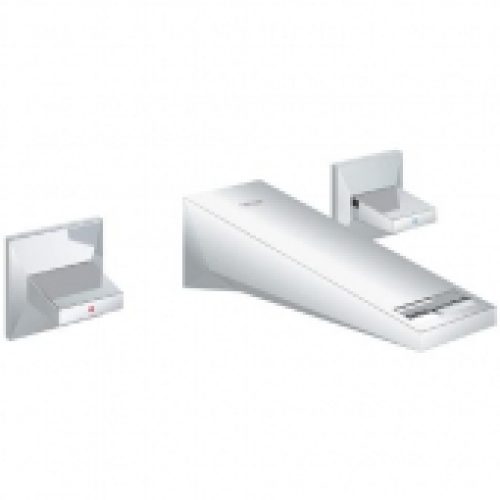 GROHE Allure Brilliant – Mitigeur de lavabo 3 trous pour montage mural avec saillie 161 mm sans garniture de vidage chrome