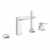 GROHE Allure Brilliant – Robinetterie 4 trous baignoire avec 2 sorties supersteel