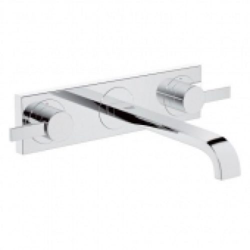 GROHE Allure – Mitigeur de lavabo 3 trous pour montage mural avec projection 220 mm sans garniture de vidage chrome
