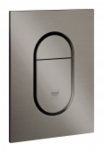 GROHE Arena Cosmopolitan S – Plaque de commande pour WC avec double chasse et marche/arrêt hard graphite brossé / hard gra…