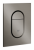 GROHE Arena Cosmopolitan S – Plaque de commande pour WC avec double chasse et marche/arrêt hard graphite brossé / hard gra…