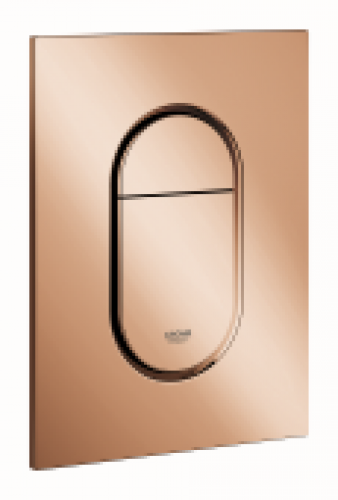 GROHE Arena Cosmopolitan S – Plaque de commande pour WC avec double chasse et marche/arrêt warm sunset / warm sunset