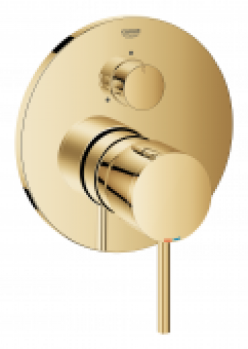 GROHE Atrio – Façade de mitigeur monocommande encastré pour 3 sorties et avec inverseur intégré 3 voies cool sunrise