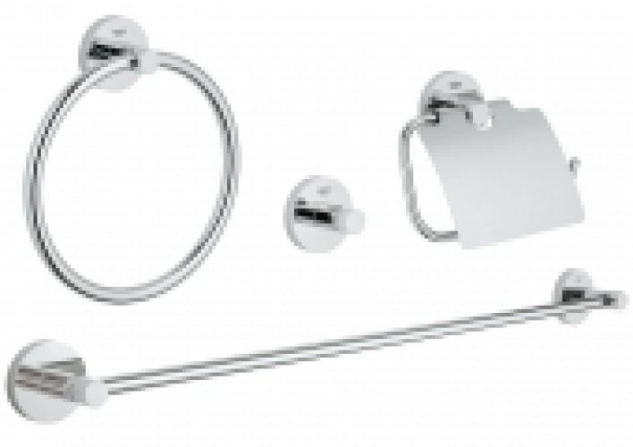 GROHE Essentials – Ensemble accessoires WC 4 en 1 chrome