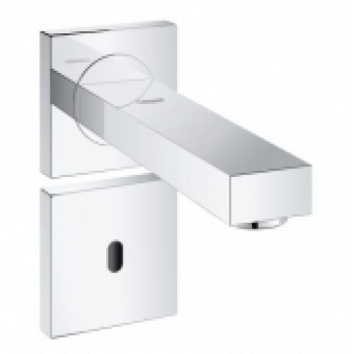 GROHE Eurocube E – Mitigeur électronique lavabo alimentation secteur pour montage mural avec projection 171 mm sans garnitu…