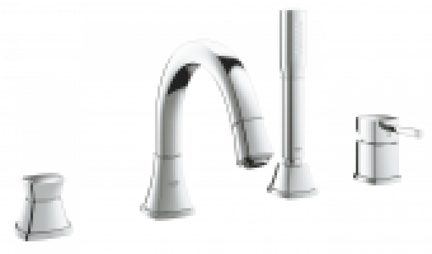 GROHE Grandera – Robinetterie 4 trous baignoire avec 2 sorties chrome