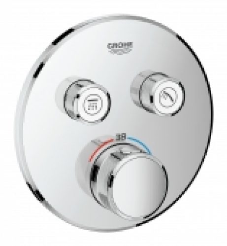 GROHE Grohtherm SmartControl – Façade pour mitigeur thermostatique pour 2 sorties chrome