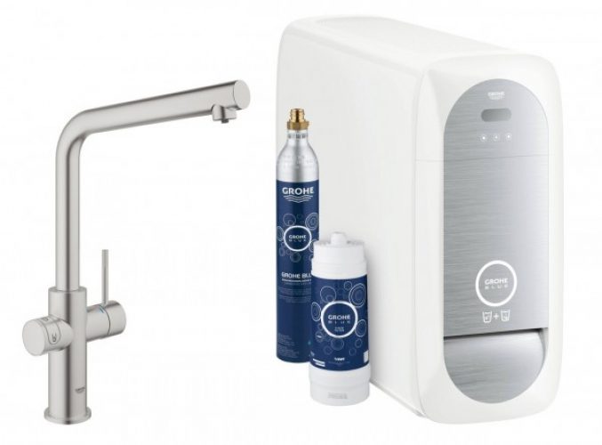 Grohe Kit de démarrage – mitigeur bec L Blue Home Chromé (31454)