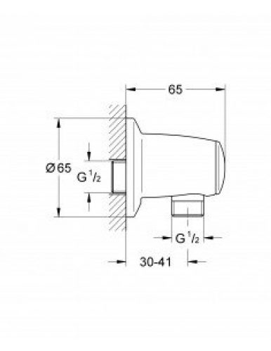 GROHE MOVARIO Coude à encastrer 1/2″ 28405000