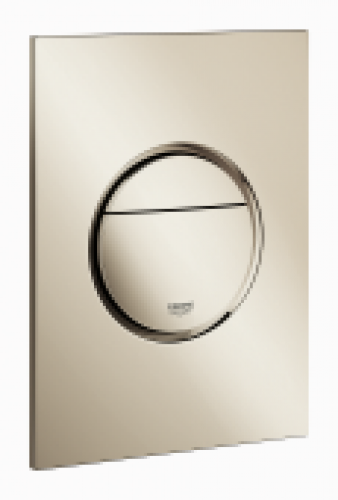 GROHE Nova Cosmopolitan S – Plaque de commande pour WC avec double chasse et marche/arrêt nickel / nickel