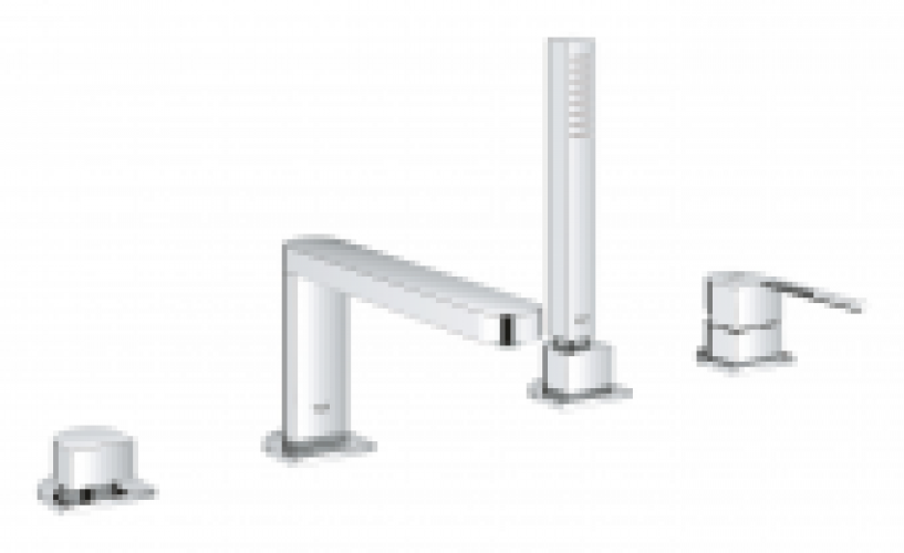 GROHE Plus – Robinetterie 4 trous baignoire avec 2 sorties chrome