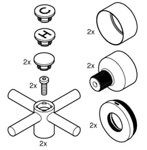 Grohe Poignée de Robinet Atrio Supersteel (18026DC3)