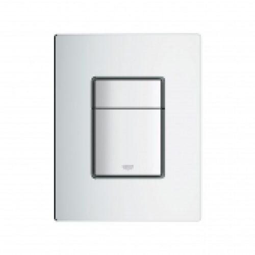 GROHE Skate Cosmopolitan – Plaque de commande pour WC avec double chasse et marche/arrêt chrome mat / chrome mat
