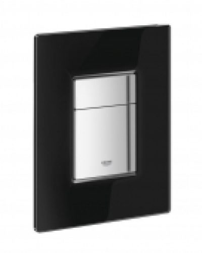 GROHE Skate Cosmopolitan – Plaque de commande pour WC avec double chasse et marche/arrêt noir velouté / chrome