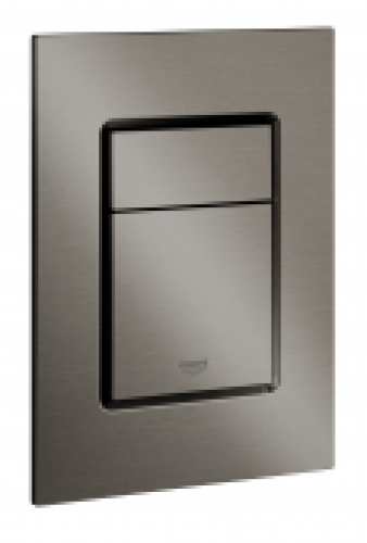 GROHE Skate Cosmopolitan S – Plaque de commande pour WC avec double chasse et marche/arrêt hard graphite brossé / hard gra…