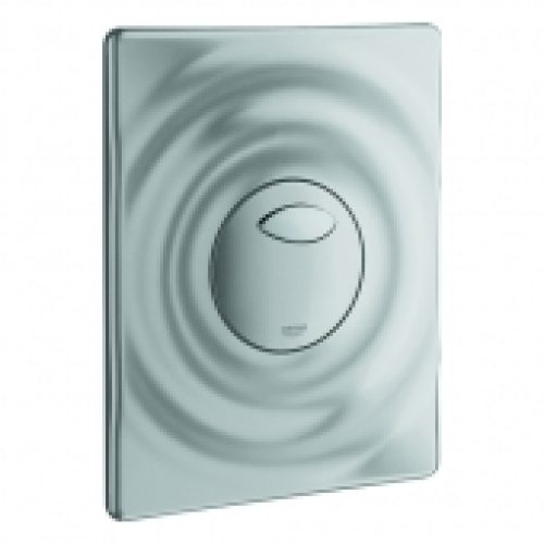 GROHE Surf – Plaque de commande pour WC avec double chasse et marche/arrêt chrome mat / chrome mat