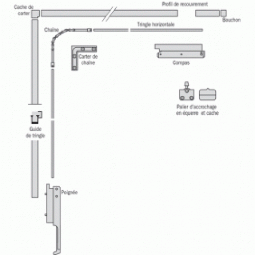 Guide tringle – pour ferme-imposte extra-plat Ventus F 200