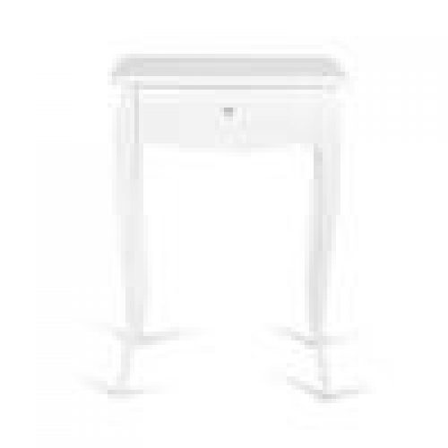 Guéridon AUGUSTE en acajou, fini blanc