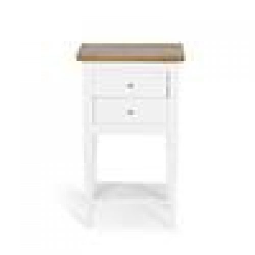 Guéridon BASILE en acajou, bois / blanc