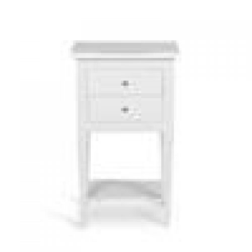 Guéridon BASILE en acajou, fini blanc