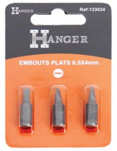HANGER 133035 Boîte de 3 embouts plats 0.8×5.5mm