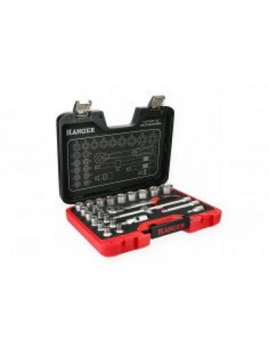 HANGER 251003 Coffret de douilles 1/2″ de 25 pièces