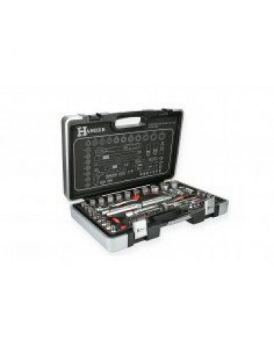 HANGER 251004 Coffret de douilles 1/4″ et 1/2″ de 60 pièces