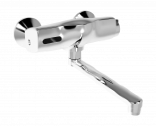 HANSA HansaConcerto – Mitigeur électronique lavabo alimentation par piles pour montage mural avec projection 200 mm sans ga…