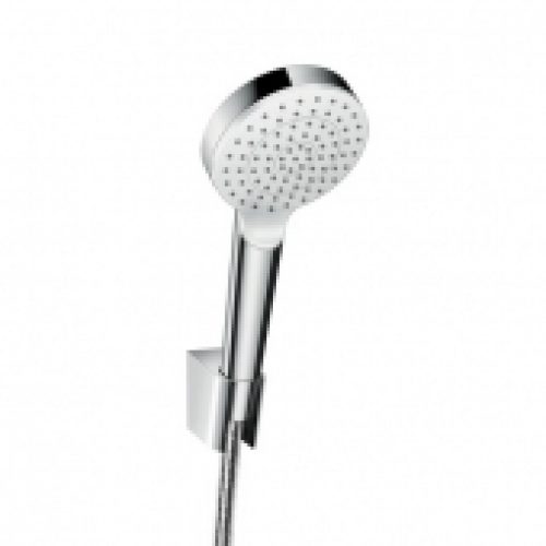 hansgrohe Crometta – Ensemble de douche 100 1jet Porter EcoSmart blanc / chrome