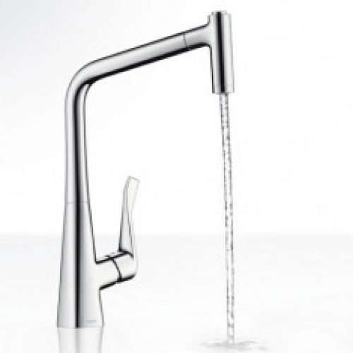 Hansgrohe METRIS Mitigeur évier avec douchette extractible Aspect acier 14820800