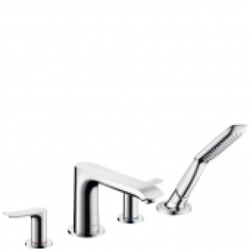 hansgrohe Metris – Robinetterie 4 trous baignoire avec 2 sorties chrome