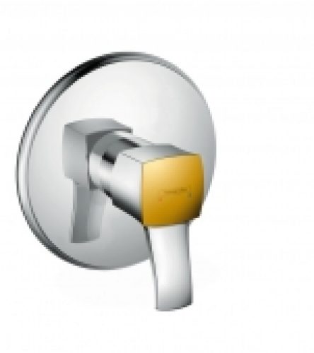 hansgrohe Metropol Classic – Façade de mitigeur monocommande encastré pour 1 sortie chrome / aspect or