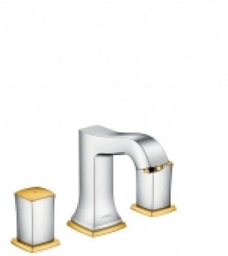 hansgrohe Metropol Classic – Mitigeur de lavabo 3 trous 110 avec garniture de vidage chrome / aspect or