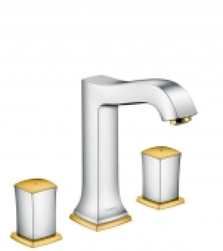 hansgrohe Metropol Classic – Mitigeur de lavabo 3 trous 160 avec garniture de vidage chrome / aspect or
