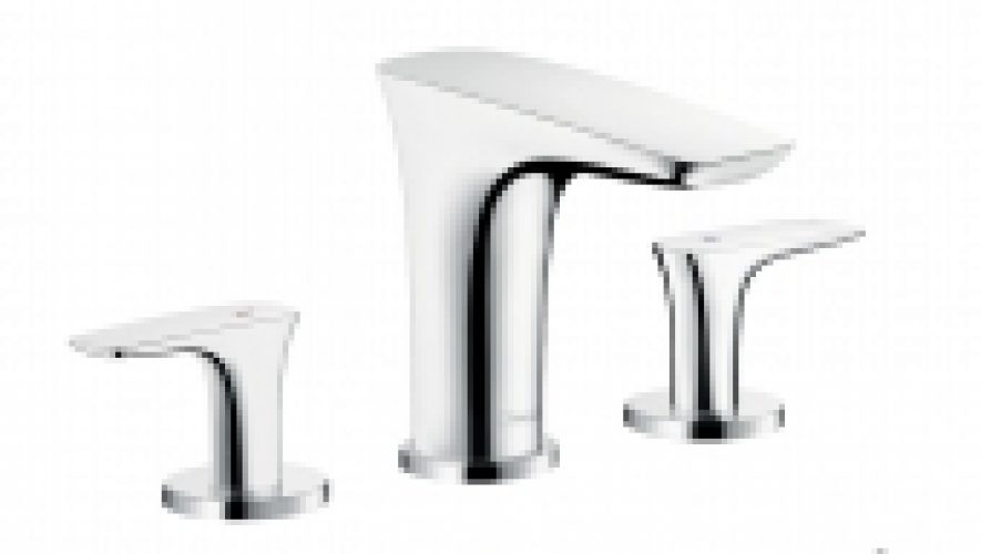 hansgrohe PuraVida – Mitigeur de lavabo 3 trous 100 avec bonde de vidage Push-Open chrome