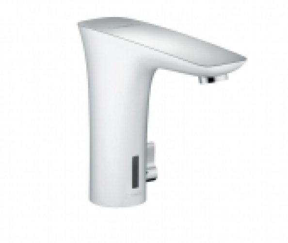 hansgrohe PuraVida – Mitigeur électronique lavabo alimentation par piles 130 sans garniture de vidage chrome / blanc