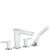 hansgrohe PuraVida – Robinetterie 4 trous baignoire avec 2 sorties chrome / blanc