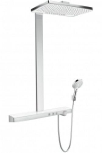 hansgrohe Rainmaker Select – Système de douche Showerpipe 460 2jet avec ShowerTablet Select chrome / blanc