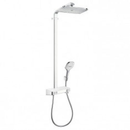 HANSGROHE-Showerpipe Raindance Select ShowerTablet E 300 1 jet – Blanc/Chrome