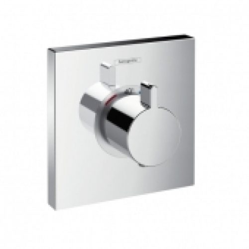 hansgrohe ShowerSelect – Façade pour mitigeur thermostatique Highflow pour 1 sortie avec bouton rotatif chrome