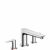 hansgrohe Talis E – Robinetterie 3 trous baignoire avec 2 sorties chrome