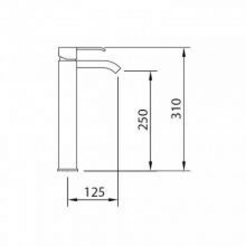 Haut robinet pour lavabo Marina Evo