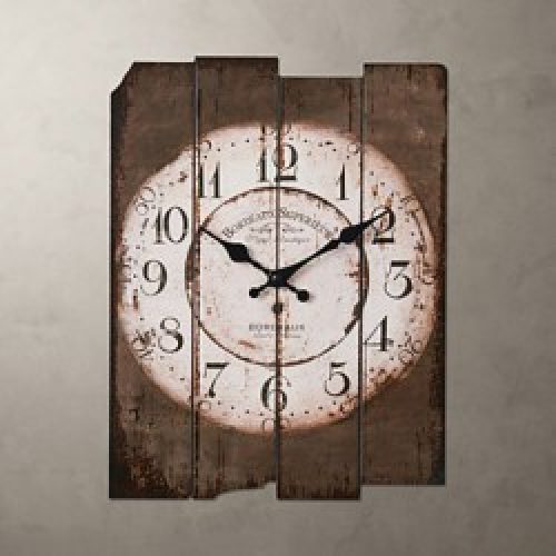 Horloge murale de style rustique en bois